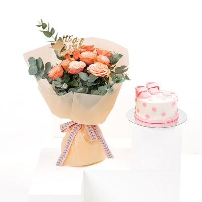 Khala Rose | I'ts a Girl pink cake