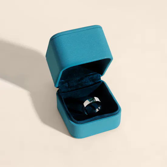 Floward Green Monolith Silver Men's Ring | Size 8