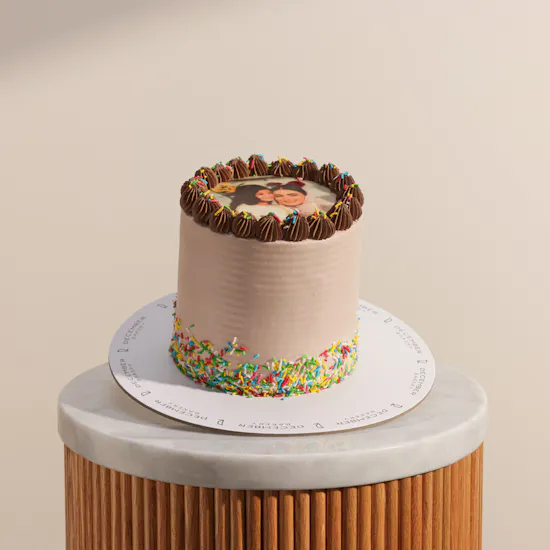 December Cake Personalized Photo Chocolate Cake