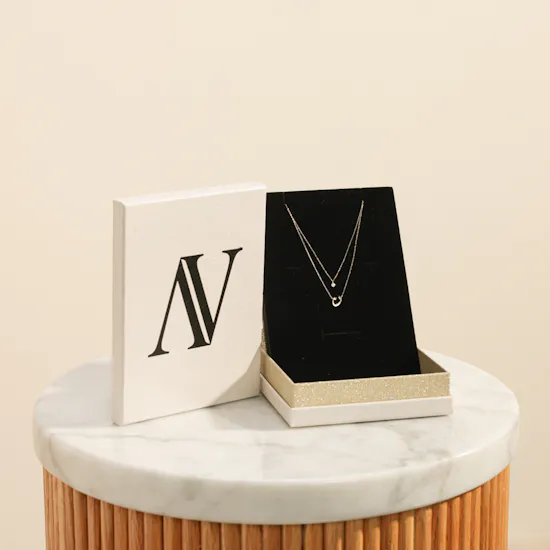 AV Jewelry Noon Letter in Arabic Gold Necklace