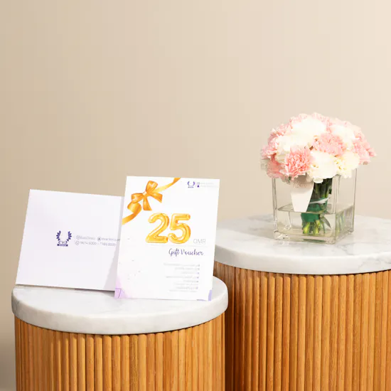 Eva Clinic Voucher 25 OMR | Carnation Vase