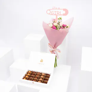 Abucci Classic Chocolate Box | It's a Girl Pinks Abucci Classic Chocolate Box | It's a Girl Pinks
