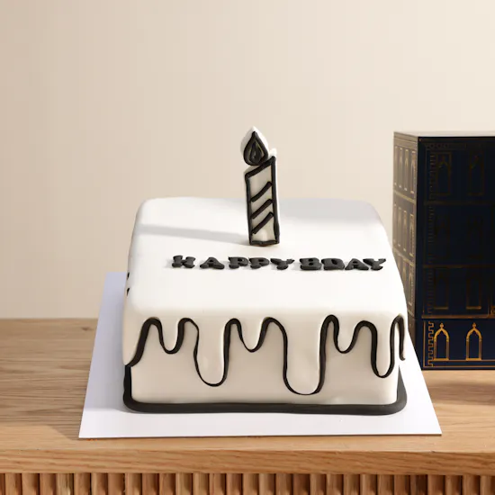 The Merchant Of Venice Venetian Blue Men's Gift Set | Delightful Birthday Cake and Flowers