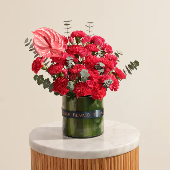 Festive Fuchsia Flower Vase