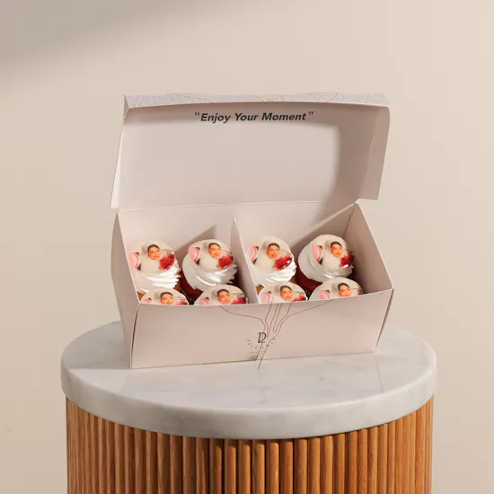 December Cake Personalized Photo Cupcakes