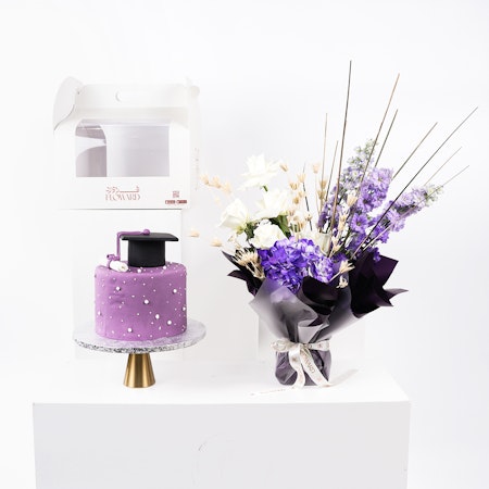 Floward Graduation Cake | Purple Bouquet  