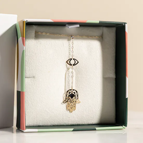 Miss L' Hamsa Gold Women's Necklace
