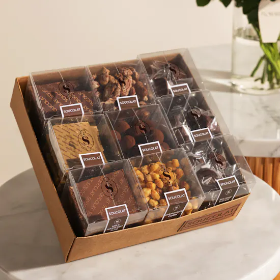 Soucolat Mixed Nuts and Slabs Collection Box | Gleam Flowers