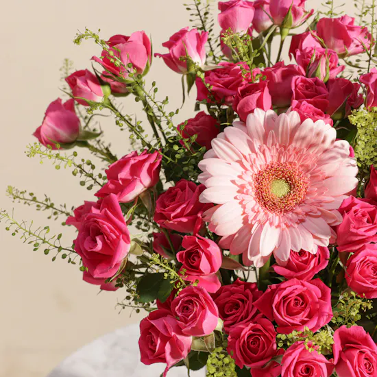Pink Sunshine Flower Vase