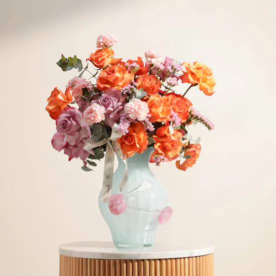Sunset Confetti Flower Vase