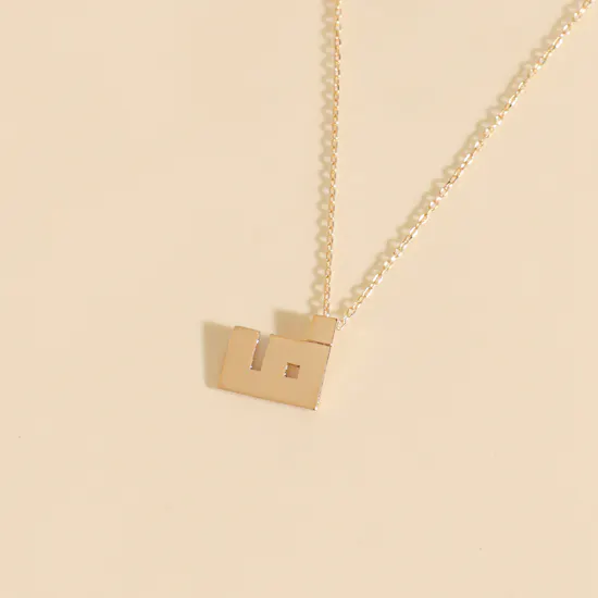 Midad letter Faa necklace | 18 k Gold