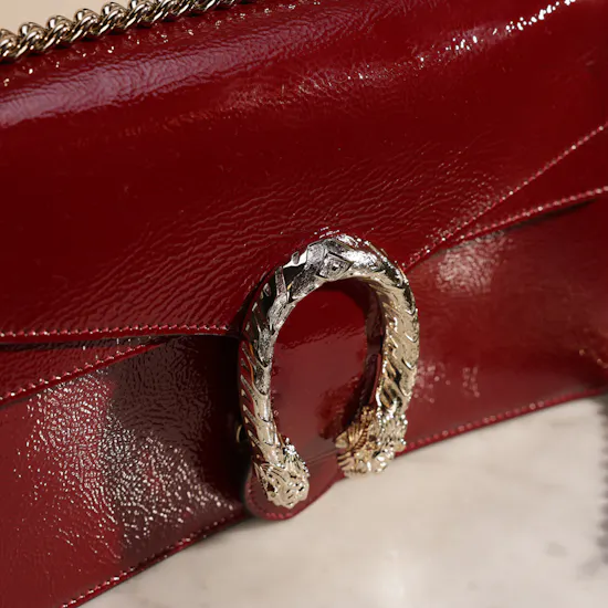 Gucci Crinkled Patent Mini Dionysus Shoulder Bag