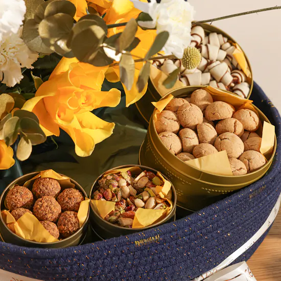Nagwa Arabic Sweet Tin Boxes Basket | Sunshine Flowers