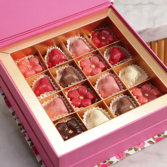 Forrey and Galland Pink Treasure Chocolate Box | Amour Flowers