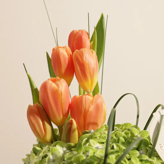 Saudi Artisanal Company Warm Flowers Wooden Vase