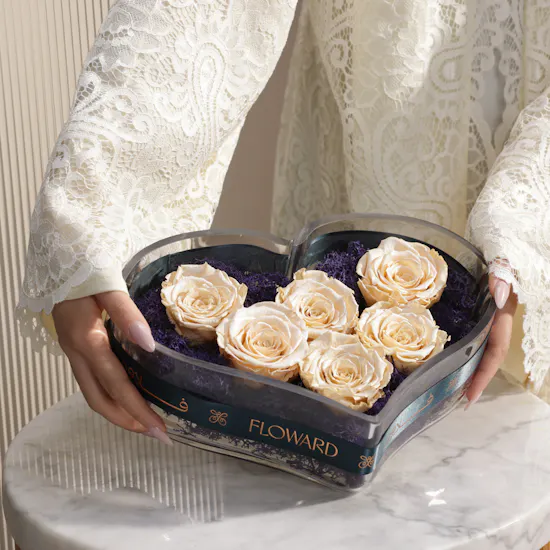 Preserved Satin Rose Heart