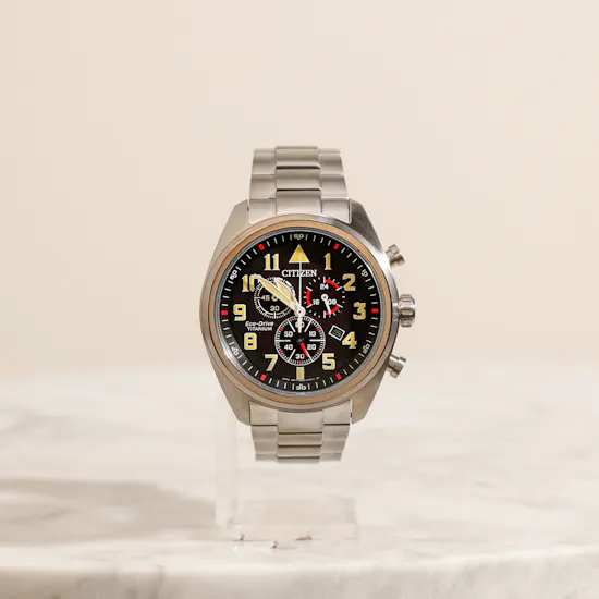 Citizen Male Super Titanium Chronograph Black Watch