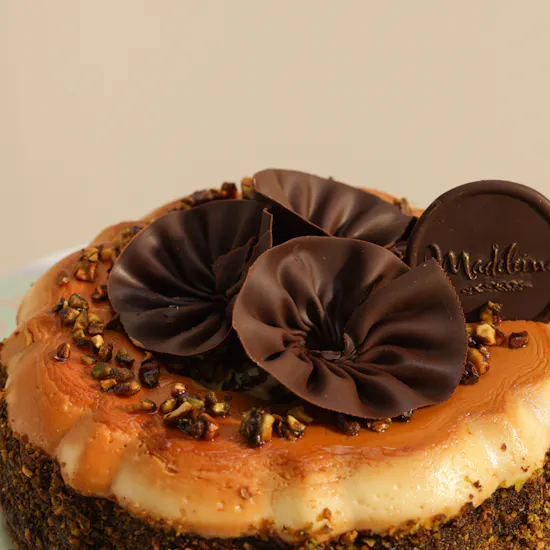 Madeleine Chocolate Crème Brulee Cake | Blooming Flower Bouquet