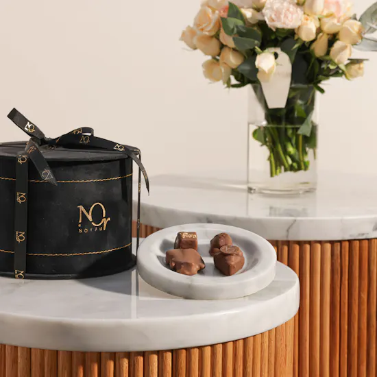 Nor Noyau Medium Black Velvet Chocolates Box | Get Well Soon Flowers