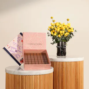 Hanoverian Happy Birthday Caramel Chocolate Box | Happiness Flower Vase