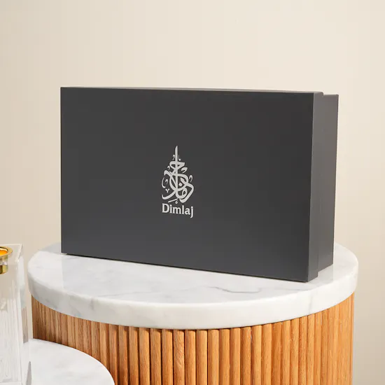 Dimlaj Hayat Leather & Acrylic Incense Burner Set