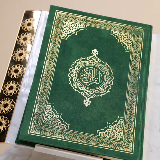Holy Quran Green with Acrylic Stand