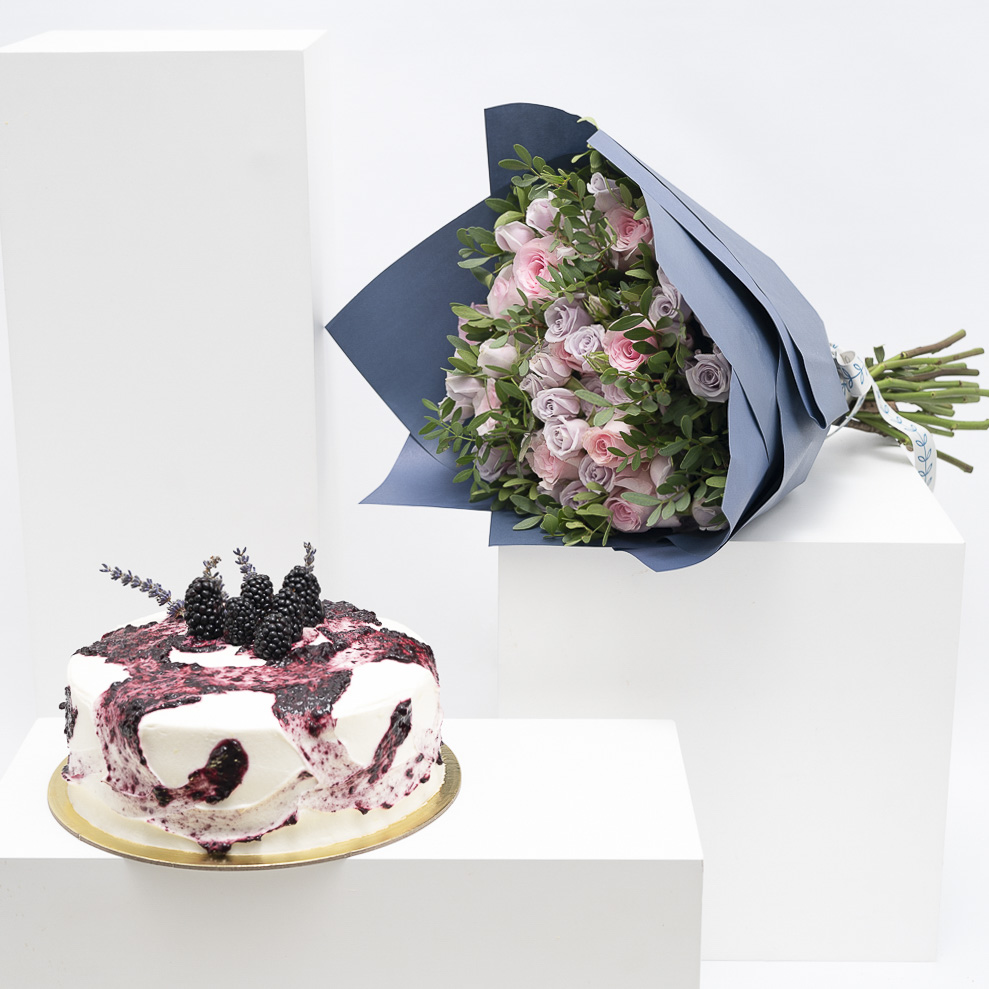  كيك اللافندر من سكر الندى | الزهور الناعمه