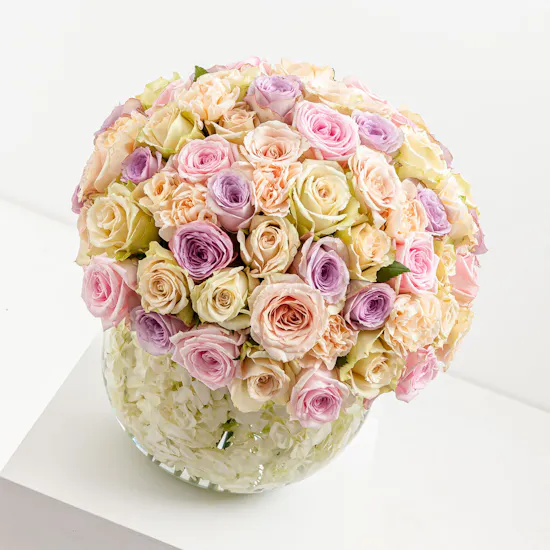 Pastel Roses Vase