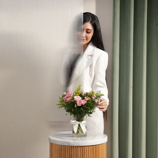 Blush Narrative Flowers Vase