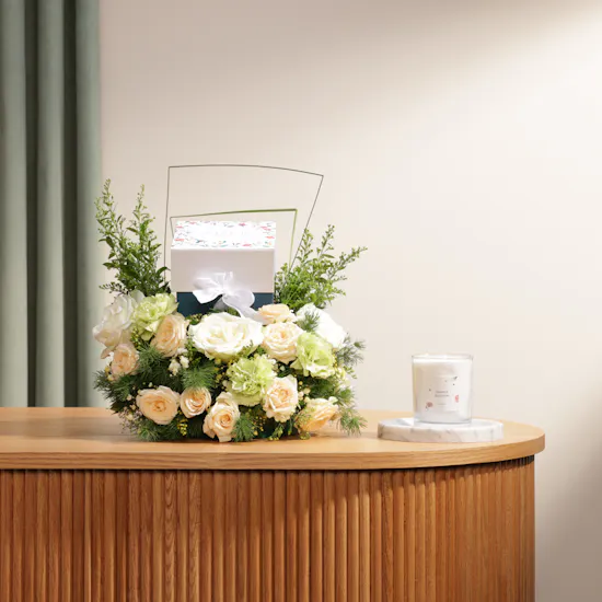 Floward Orange Blossom Candle | Peach Rose