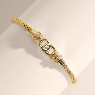 Aigner Gold-plated Small Ale Tre Women's Bangle