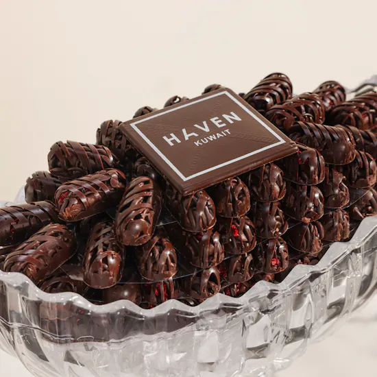 Haven Chocolate Bourgeoise Chocolates Crystal Tray