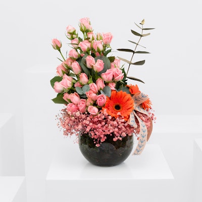 Pink Sunrise | Glass Vase