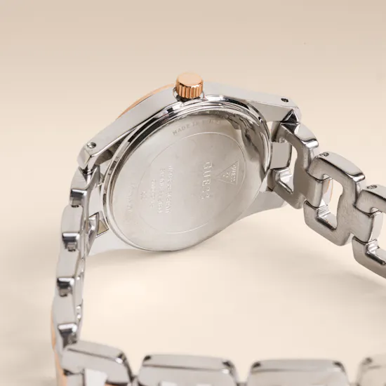 Guess Veda Two Tone Silver and Rose Gold Women's Watch