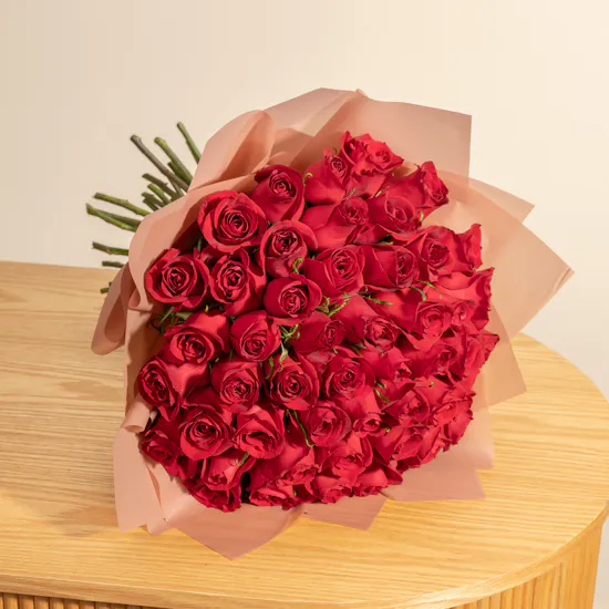 Crimson Red Roses Bouquet