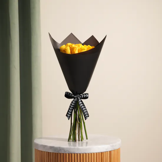 Golden Sunshine Rose Bouquet