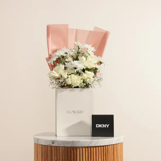 Dkny Baguette Huggie Gold Tone Earrings | Soulful Garden Flower
