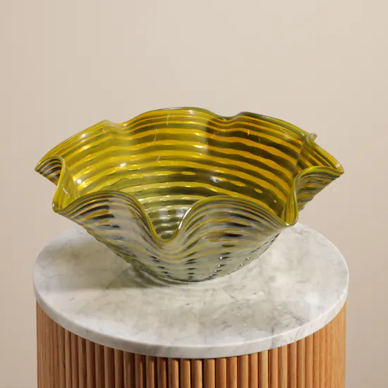 Floward Yellow Glass Vase