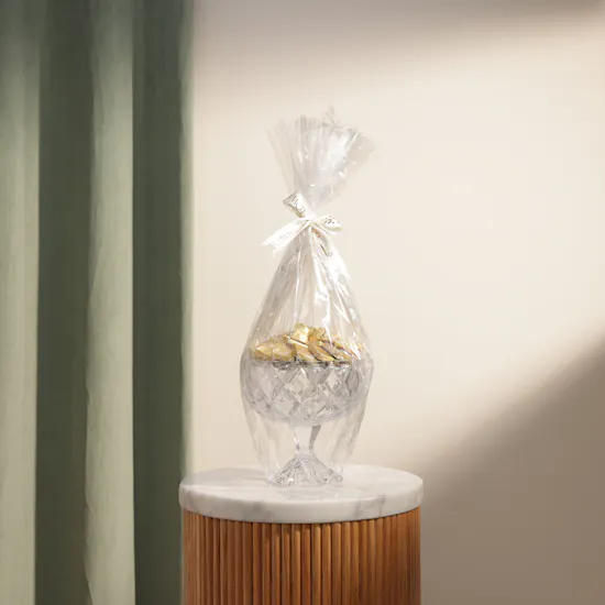 Floward Golden Chocolate Glass Bonbonniere