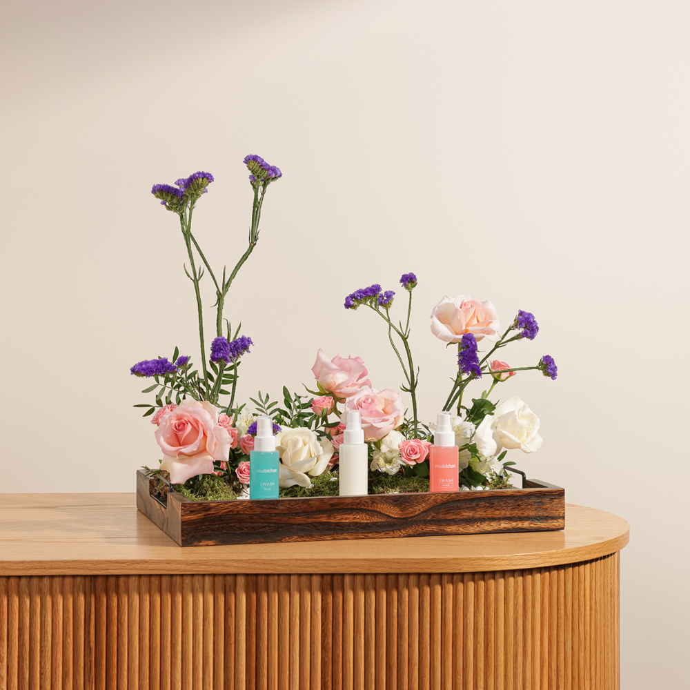 صينية سواش للصيف من مبخر | زهور