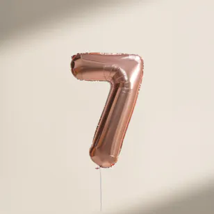 Number 7 Bronze Helium Balloon Number 7 Bronze Helium Balloon