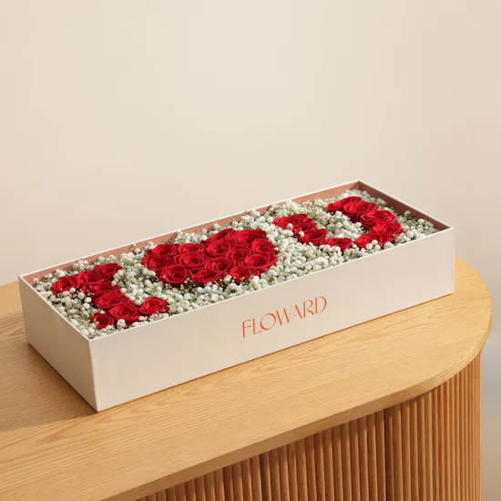 I Love You Red Rose Box