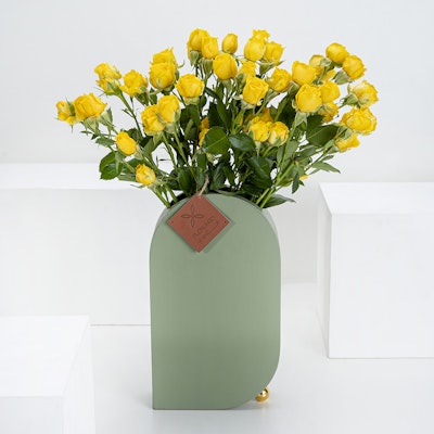 Yellow in a vase