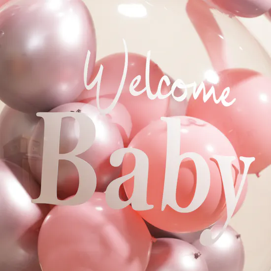 Balloonizer Welcome Baby Girl Balloons Set