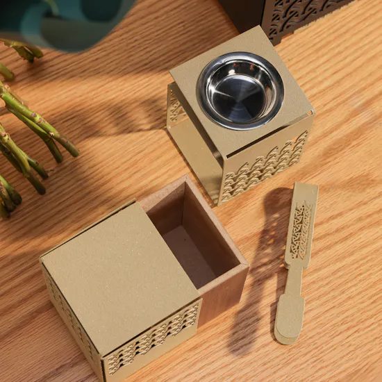 Cascades Beige Wooden Incense Burner Set | Gorgeous Roses