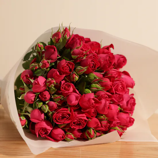 Blissful Baby Rose Bouquet | 12 Flowers