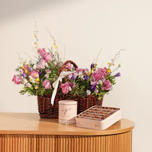 J's Bakery Chocolate Clusters Basket | Flowers J's Bakery Chocolate Clusters Basket | Flowers