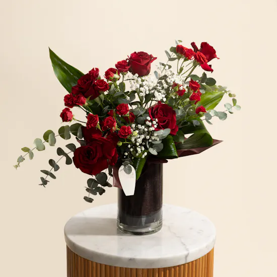 Amber Blossom Touch Vase