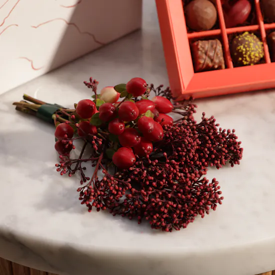 Sweetzerland Discovery Chocolate Box and Ruby Flowers