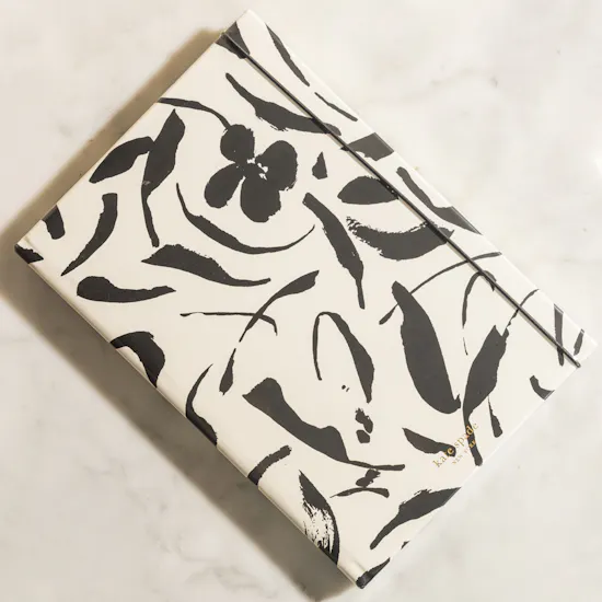 Kate Spade Black and White Mug and Notebook Set